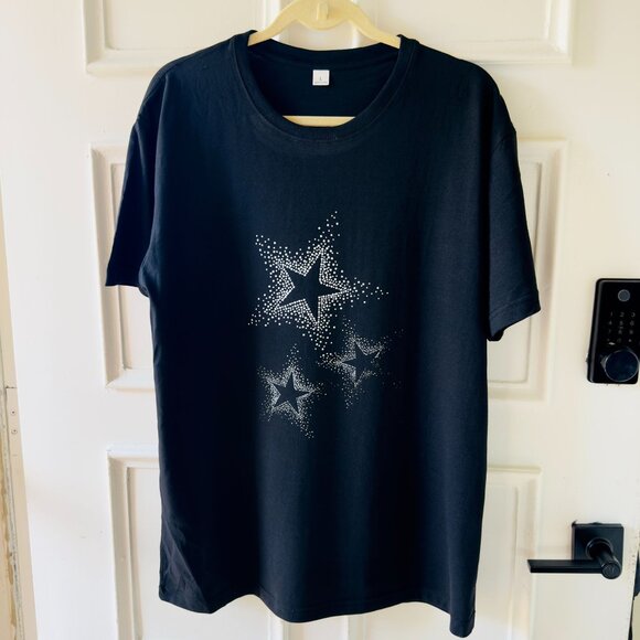 Theater Star Graphic T Shirt Size XL Black Cotton Short Sleeve Top - Picture 2 of 10